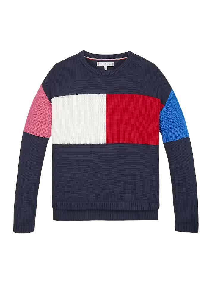 Tommy Hilfiger džemperis meitenēm KG0KG05229 C87, zils cena un informācija | Jakas, džemperi, žaketes, vestes meitenēm | 220.lv