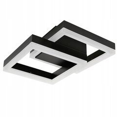 Светодиодный потолочный светильник, черно-белый цена и информация | Потолочные светильники | 220.lv