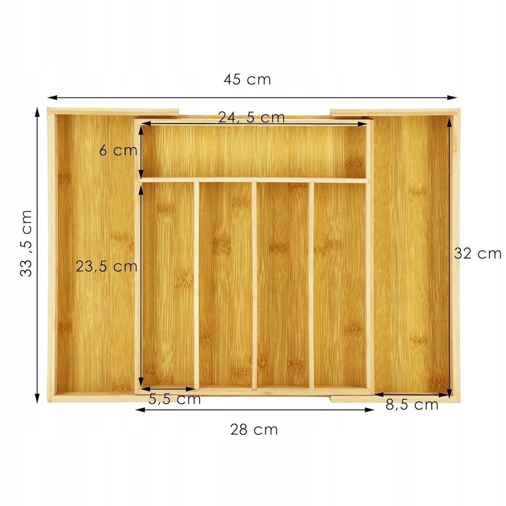 Ieliktnis galda piederumiem 45 x 33,5 cm cena un informācija | Virtuves piederumi | 220.lv