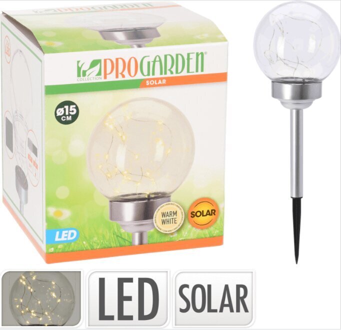 Dārza lampa Solarna, balta cena un informācija | Dārza dekori | 220.lv