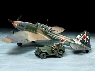 Сборная пластиковая модель. Tamiya - Ilyushin IL-2 Shturmovik & GAZ-67B Set, 1/48, 25212 цена и информация | Конструкторы и кубики | 220.lv