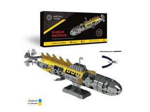 Līmējamais modelis Metal Time Elusive Nautilus Submarine, MT045, 91 gab. цена и информация | Конструкторы и кубики | 220.lv