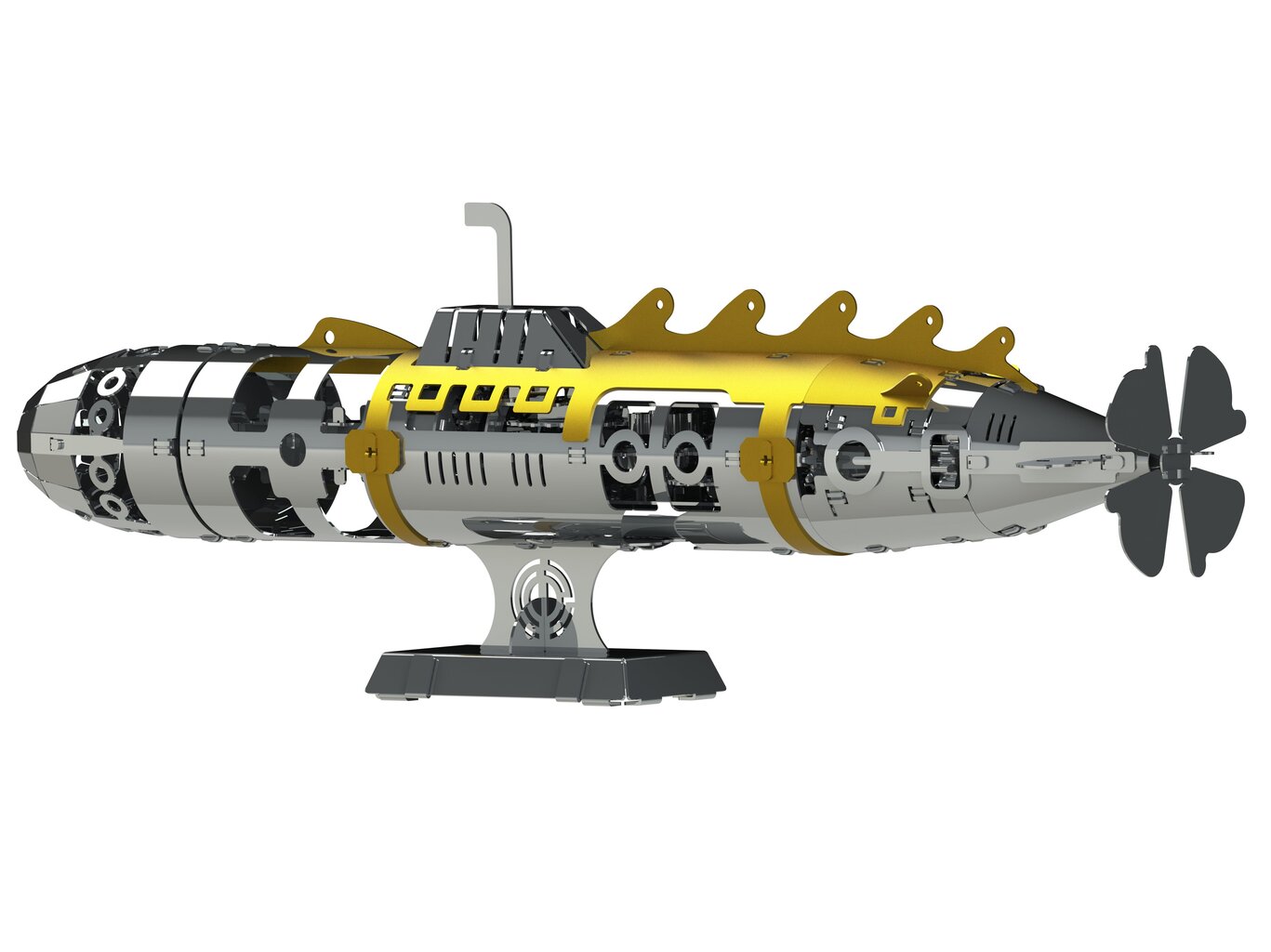 Līmējamais modelis Metal Time Elusive Nautilus Submarine, MT045, 91 gab. cena un informācija | Konstruktori | 220.lv