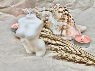 Ar rokām darināta dabīga sojas vaska svece, neitrāls aromāts, 1 gab. cena un informācija | Sveces un svečturi | 220.lv
