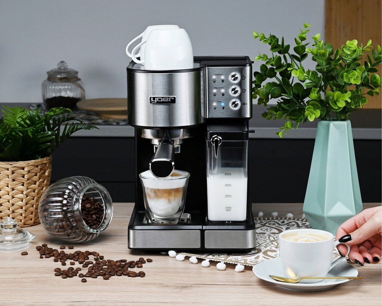 Pusautomātiskais kafijas automāts, 1350 W cena un informācija | Kafijas automāti | 220.lv