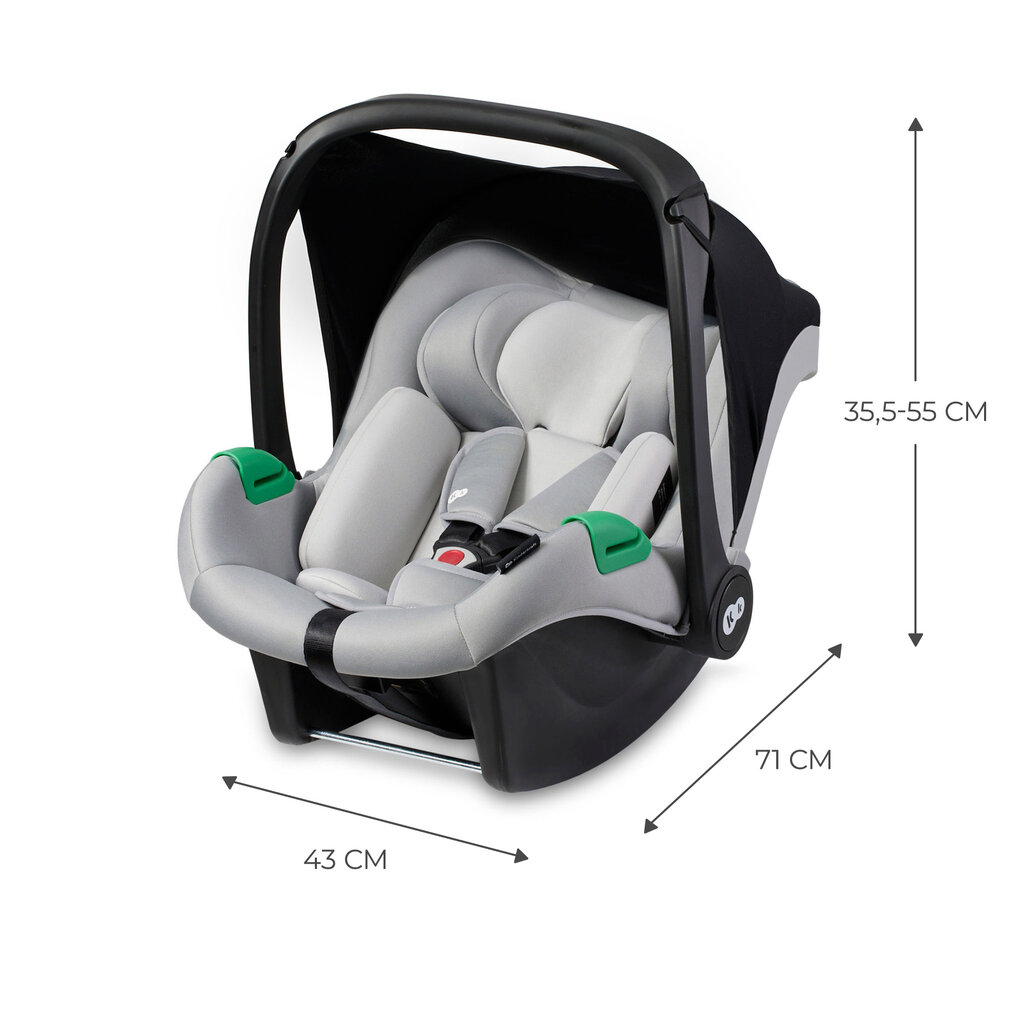 Kinderkraft autokrēsliņš Mink Pro i-Size, 0-13 kg, pelēks цена и информация | Autokrēsliņi | 220.lv