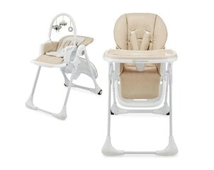 Kinderkraft barošanas krēsls Tummie 2in1, beige цена и информация | Стульчики для кормления | 220.lv