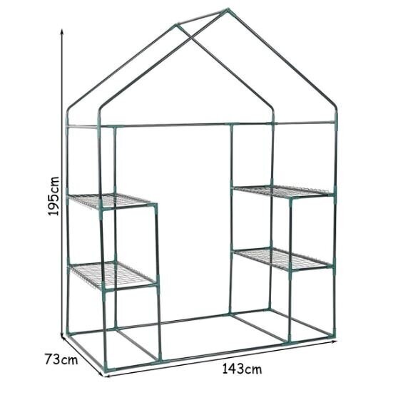 Siltumnīca Costway, 143 x 73 x 195 cm cena un informācija | Siltumnīcas | 220.lv