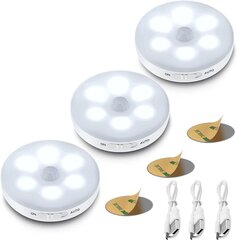 LED naktslampiņa ar kustību sensoru Teilybao, 3 gab. цена и информация | Настенные светильники | 220.lv