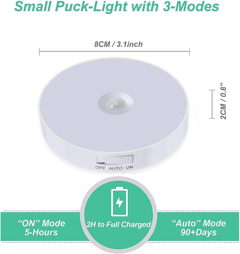 LED naktslampiņa ar kustību sensoru Teilybao, 3 gab. цена и информация | Sienas lampas | 220.lv