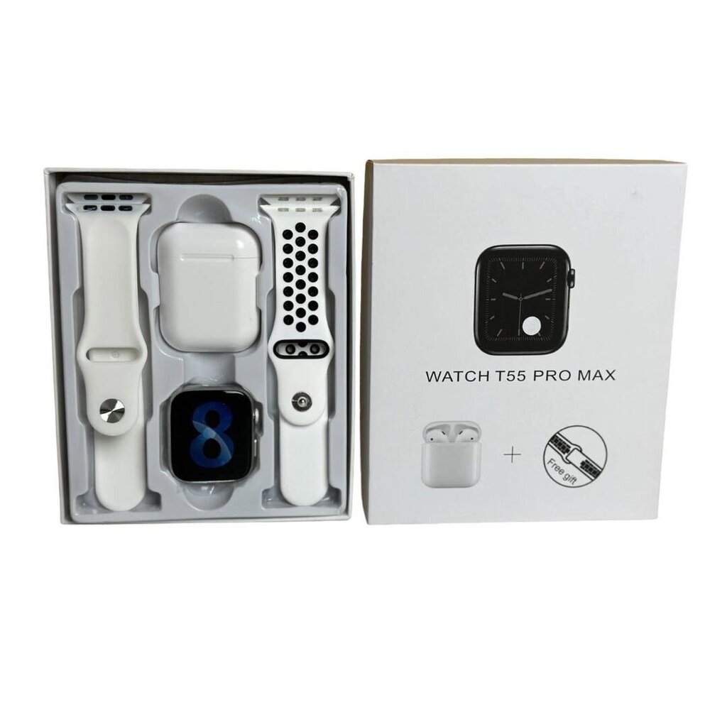 T55 Pro Max Set White cena un informācija | Viedpulksteņi (smartwatch) | 220.lv