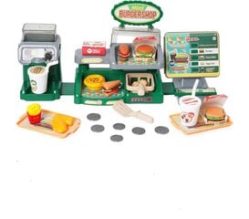 Burgeru veikals ar kases aparātu un kafijas automātu Burgershop cena un informācija | Rotaļlietas meitenēm | 220.lv