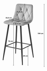 Комплект из 2-х стульев Leobert Nado, черный цена и информация | Стулья для кухни и столовой | 220.lv
