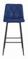3 krēslu komplekts Leobert Nado, zils/melns cena un informācija | Virtuves un ēdamistabas krēsli | 220.lv