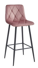 4 krēslu komplekts Leobert Nado, rozā/melns cena un informācija | Virtuves un ēdamistabas krēsli | 220.lv