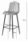 4 krēslu komplekts Leobert Pozza, pelēks/melns cena un informācija | Virtuves un ēdamistabas krēsli | 220.lv