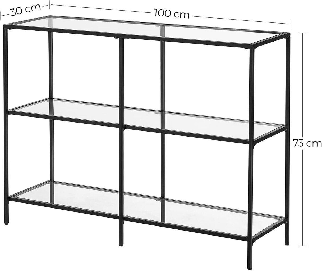 Galds-konsole Leobert LGT027B01, melns cena un informācija | Konsoles galdiņi | 220.lv