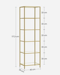 Полка Leobert LGT500A01, золотая цена и информация | Полки | 220.lv