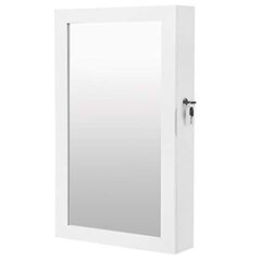 Шкаф с зеркалом, белый цена и информация | Зеркала | 220.lv