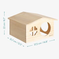 Māja maziem dzīvniekiem Navaris 33,5 x 31,5 x 22 cm. cena un informācija | Suņu gultas, spilveni, būdas | 220.lv