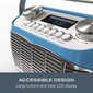 Retro FM/FM radio Audible Fidelity, 3W, zils cena un informācija | Magnetolas | 220.lv