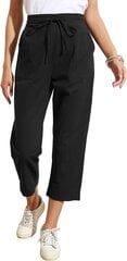 Женские легкие хлопковые брюки Shujin, черные цена и информация | Женские брюки | 220.lv