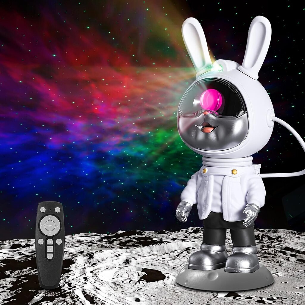 LED galaktika un zvaigžņu projektors Astronaut Bunny cena un informācija | Svētku dekorācijas | 220.lv