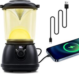 Аккумуляторная водонепроницаемая походная лампа Yonktoo, 5 режимов освещения, 5200 мАч, черная цена и информация | Фонарики | 220.lv