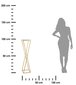 Metāla puķu statīvs HowHomely, 100 cm, balts cena un informācija | Ziedu statīvi, puķu podu turētāji | 220.lv