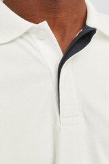 Polo krekls vīriešiem Jack & Jones 12251180CLOUDDANCER, balts cena un informācija | Vīriešu T-krekli | 220.lv