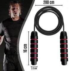 Скакалка на подшипниках, 280см цена и информация | Скакалка Tunturi Pro Adjustable Speed Rope | 220.lv