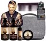 Komplekts By My Beard vīriešiem: šampūns, 300 ml + kondicionieris, 300 ml + eļļa, 30 ml + bārdas formas krēms, 150 ml + kosmētiskais maisiņš. цена и информация | Skūšanās piederumi, kosmētika | 220.lv