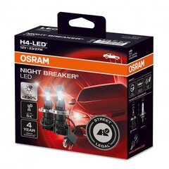 Automašīnas spuldzes Osram Night Breaker H4-LED, 2gab. cena un informācija | Auto spuldzes | 220.lv
