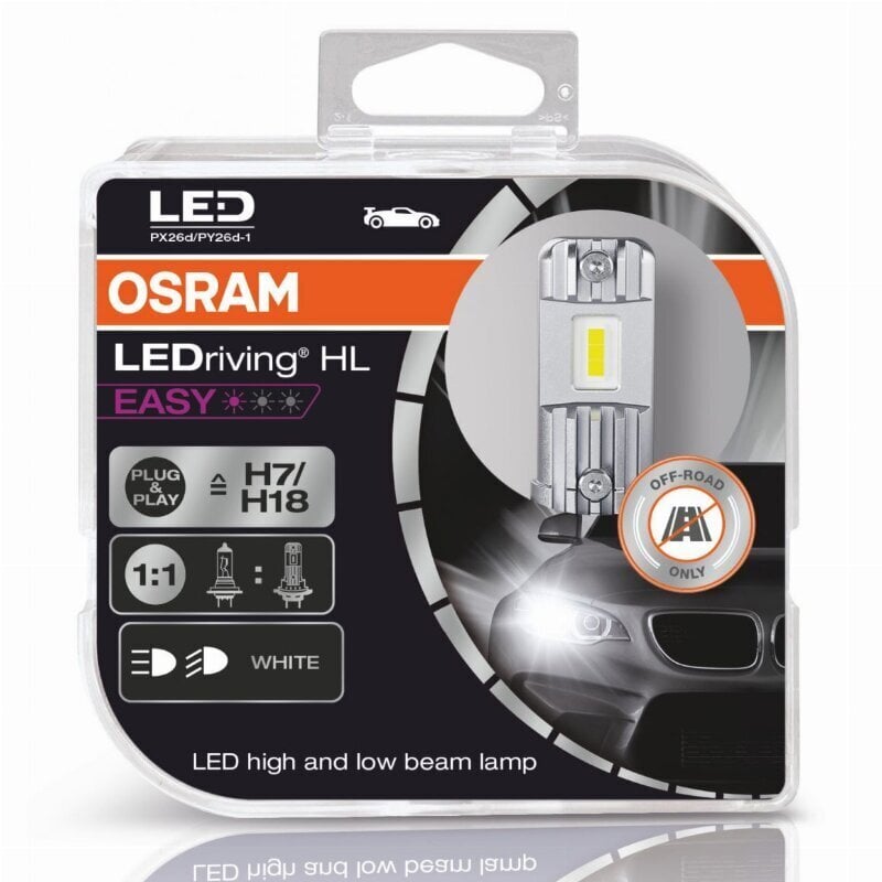 Automašīnas spuldzes Osram LEDriving HL Easy H7/H18, 2 gab. cena un informācija | Auto spuldzes | 220.lv