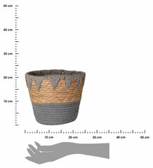 Austa puķu podu soma Etno, 24x21,5 cm, pelēka cena un informācija | Puķu podi | 220.lv