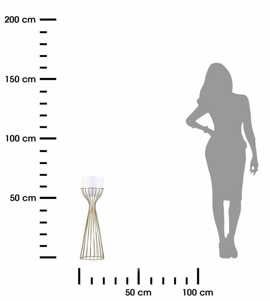 Moderns metāla puķu statīvs Loft, 68 cm, balts cena un informācija | Ziedu statīvi, puķu podu turētāji | 220.lv