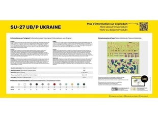 Līmējamais komplekts Heller Su-27 UB/P, 56371 цена и информация | Конструкторы и кубики | 220.lv