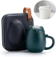 Entonic Кружка Котик с ситечком для чая и сумкой, 350 мл цена и информация | Оригинальные кружки | 220.lv