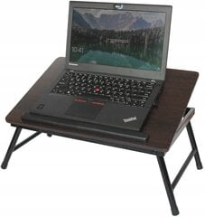 Складной столик для ноутбука, коричневый цена и информация | Компьютерные, письменные столы | 220.lv