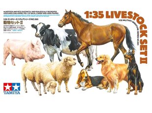 Līmējamie modeļi Tamiya - Livestock Set II, 1/35, 35385 cena un informācija | Konstruktori | 220.lv