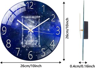 Бесшумные настенные часы Cooltto, 26cm, синие цена и информация | Часы | 220.lv