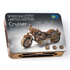 Konstruktors 3D Koka Motocikls Puzzle Cruiser V-Twin Limited Edition cena un informācija | Konstruktori | 220.lv