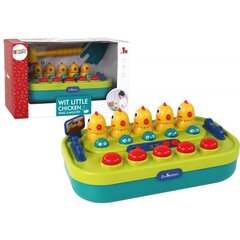 Arkādes spēle Whac-a-Mole Green Yellow Chickens Lean Toys cena un informācija | Galda spēles | 220.lv