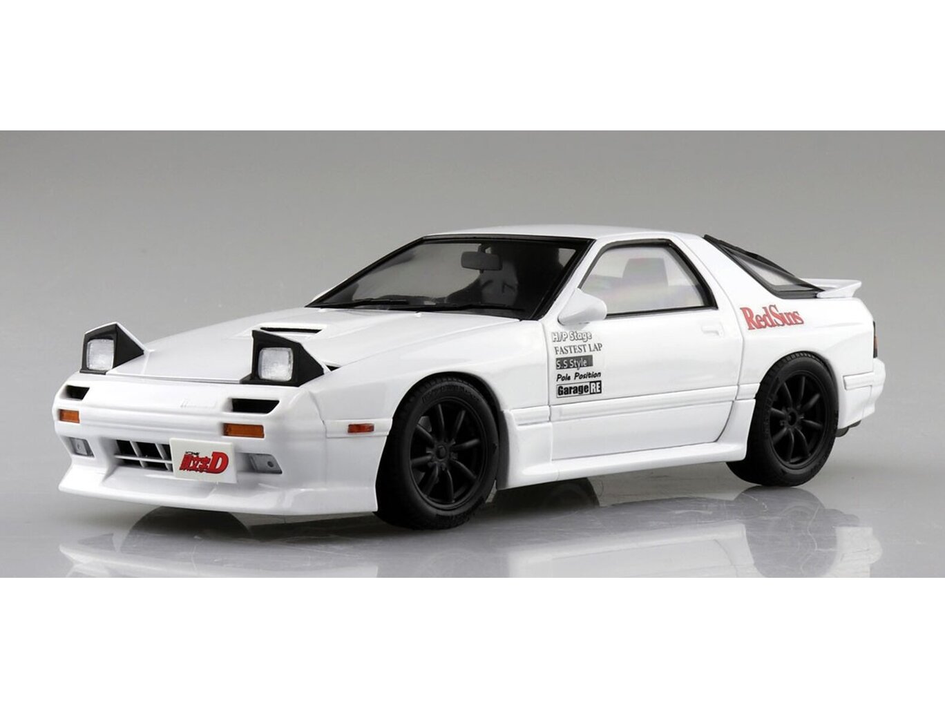 Līmejamais modelis Aoshima Initial D Takahashi Ryosuke FC3S Mazda RX-7, balts cena un informācija | Līmējamie modeļi | 220.lv