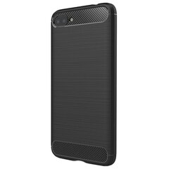„Carbon“ твердый силиконовый чехол (TPU) - черный (Zenfone 4 Max) цена и информация | Чехлы для телефонов | 220.lv