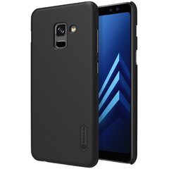 „Nillkin“ Frosted Shield чехол - чёрный + защитная пленка для экрана (Galaxy A8+ 2018) цена и информация | Чехлы для телефонов | 220.lv