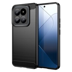 „Carbon“ твердый силиконовый чехол (TPU) - черный (Xiaomi 14 Pro) цена и информация | Чехлы для телефонов | 220.lv