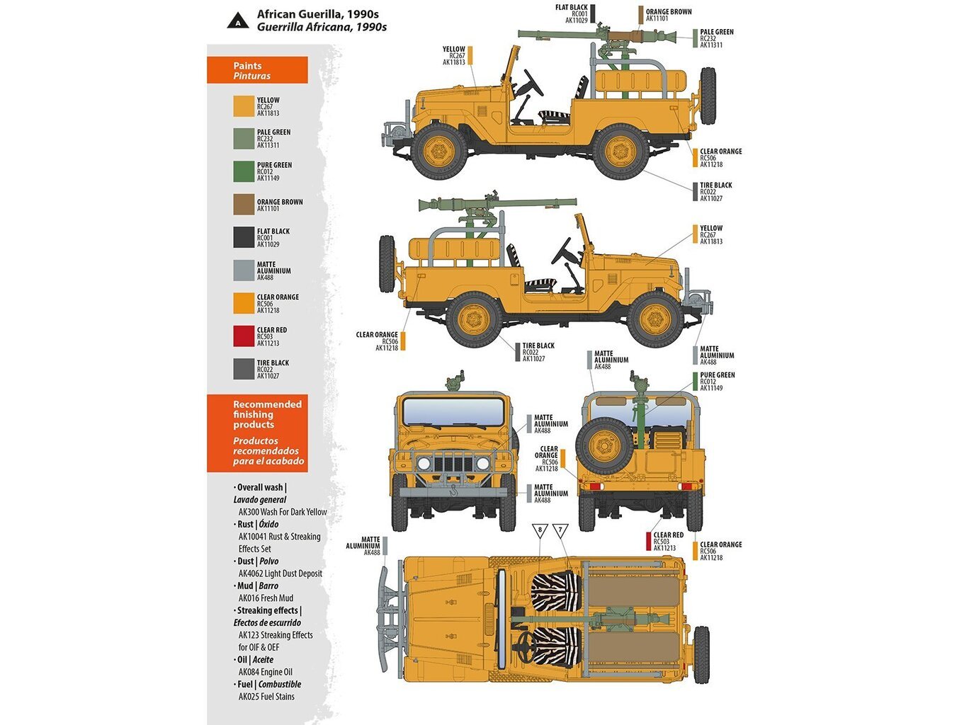 Līmējamais modelis AK Interactive Toyota Land Cruiser FJ43 Pickup With SPG-9 Recoilless Gun cena un informācija | Konstruktori | 220.lv