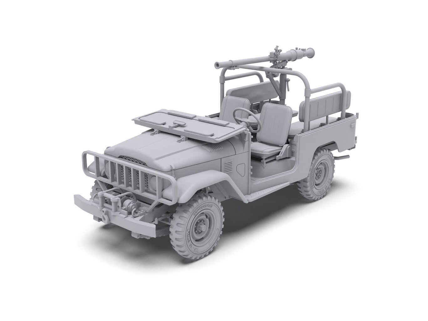 Līmējamais modelis AK Interactive Toyota Land Cruiser FJ43 Pickup With SPG-9 Recoilless Gun cena un informācija | Konstruktori | 220.lv