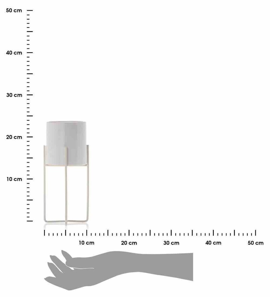 Puķu pods ar metāla statīvu Florri, 10,4x9,1x23,6 cm cena un informācija | Puķu podi | 220.lv